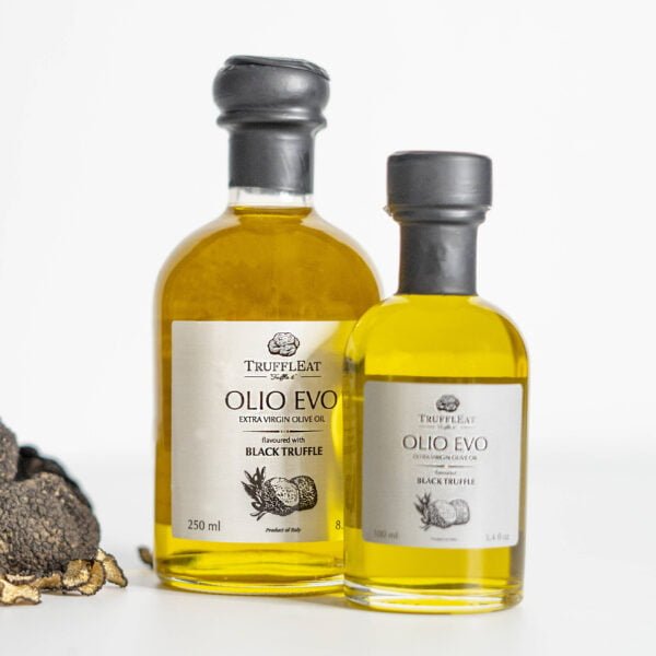 Wholesale EVO OIL Italian Extra virgin olive oil flavored with black truffle 100 ml / 250 ml